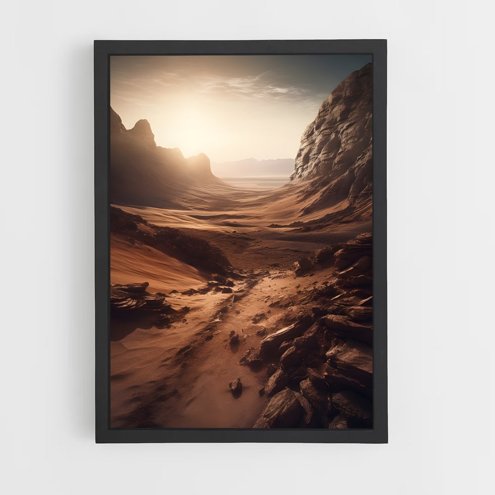 Poster Désert Martien – affiche Système solaire (vue 2)